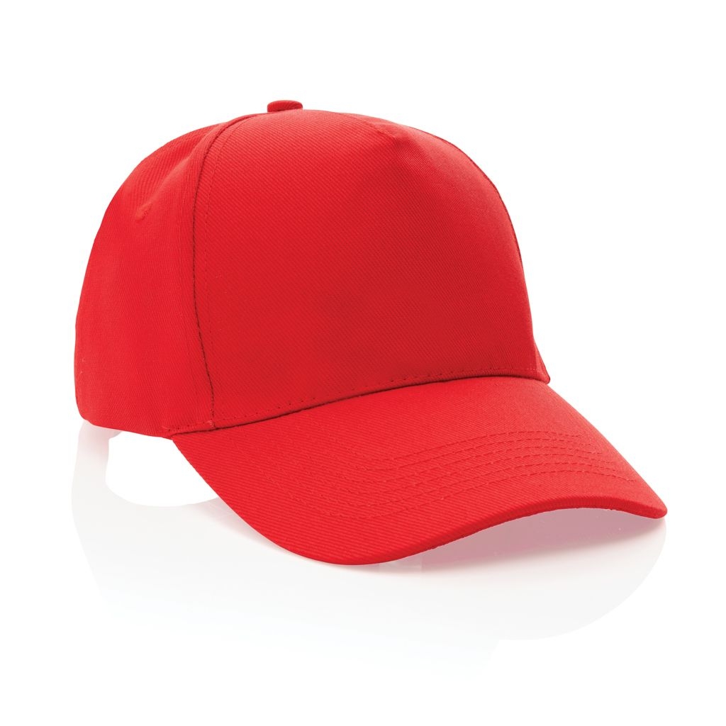 XDP453.31-4Impact 5 Panel Kappe aus 280gr rCotton mit AWARE™ Tracer_ rot