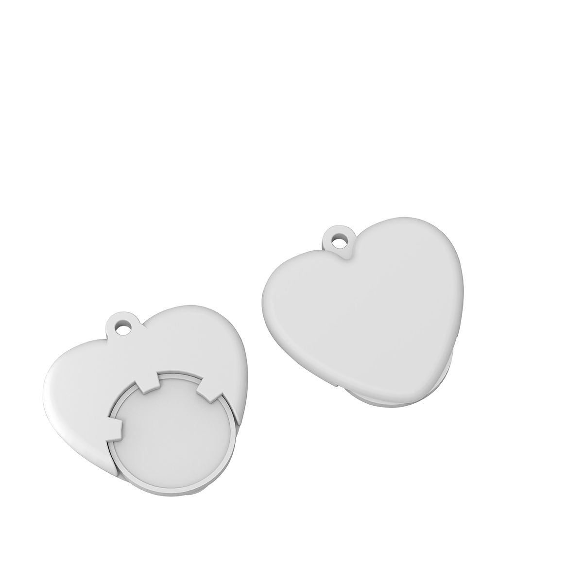 HE8652-0-0Chiphalter mit 1€-Chip _Herz_ weiss_ weiss