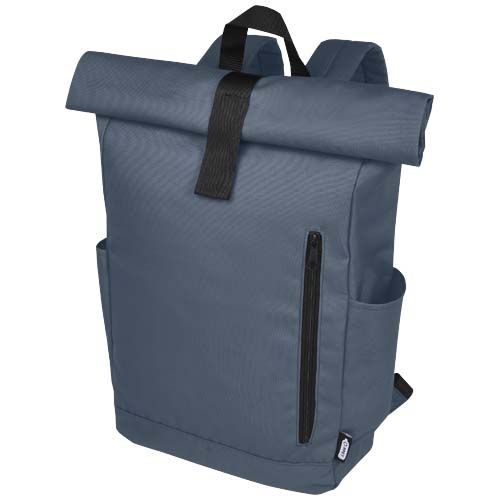 PF120659-10Byron 15_6_ GRS RPET Roll-Top Rucksack 18 L_ hale blau