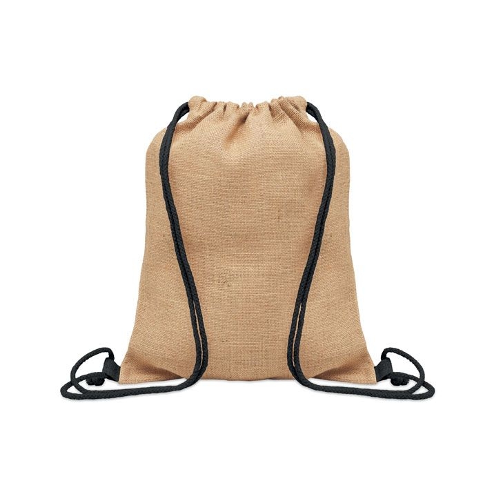 MO2190-03Fukuro Jute Beutel mit Kordelzug_ schwarz