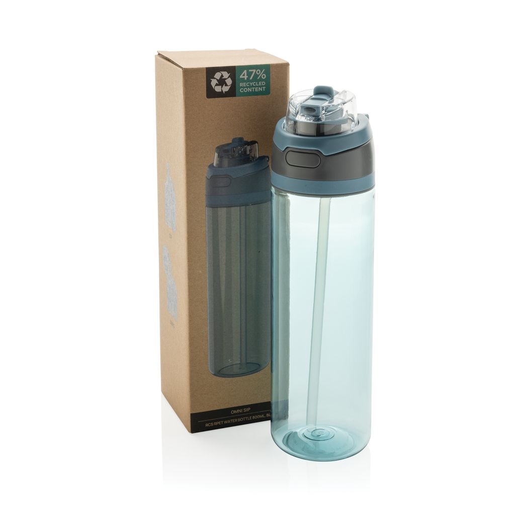 XDP437.09-05Omni Sip Wasserflasche 800ml aus RCS RPET_ blau