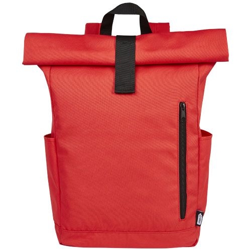 PF120659-1Byron 15_6_ GRS RPET Roll-Top Rucksack 18 L_ rot