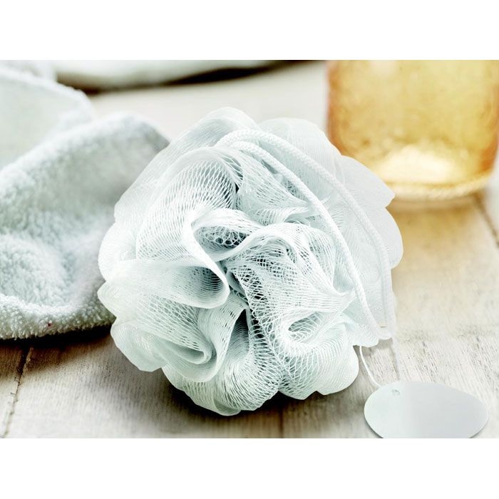 MO9054-06Puf Duschschwamm_ weiss