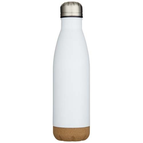 PF100892-4Cove 500 ml doppelwandige_ vakuumisolierte Trinkflasche aus Edelstahl mit Korkdetails_ weiss
