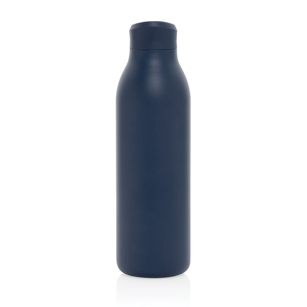 XDP438_09-25Avira Alok 360 Klick-Wasserflasche aus RCS rec. Stahl_ 600ml_ navy blau