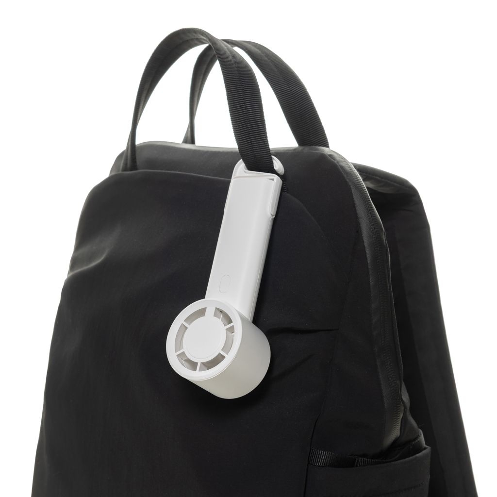 XDP457.07-03Twist wiederaufladbarer tragbarer Ventilator aus RCS rABS_ weiss