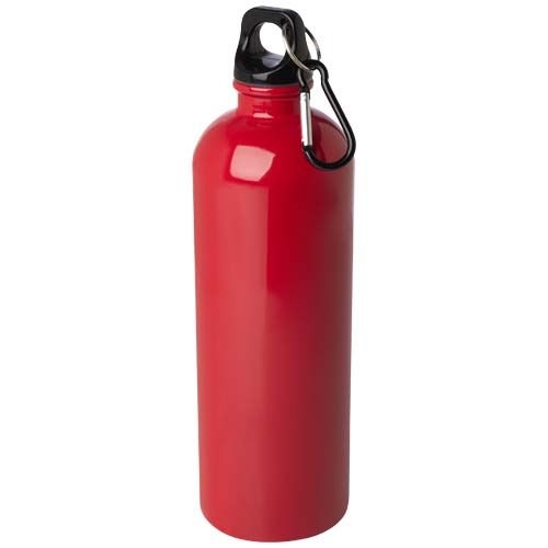 PF100861-3Oregon 750 ml RCS-zertifizierte_ einwandige Trinkflasche aus Edelstahl mit Karabinerhaken_ rot