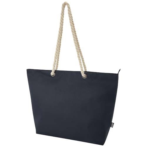 PF130079-3Panama Strandkuehltasche mit Kordelgriffen aus recyceltem GRS-Material_ 23L_ navy