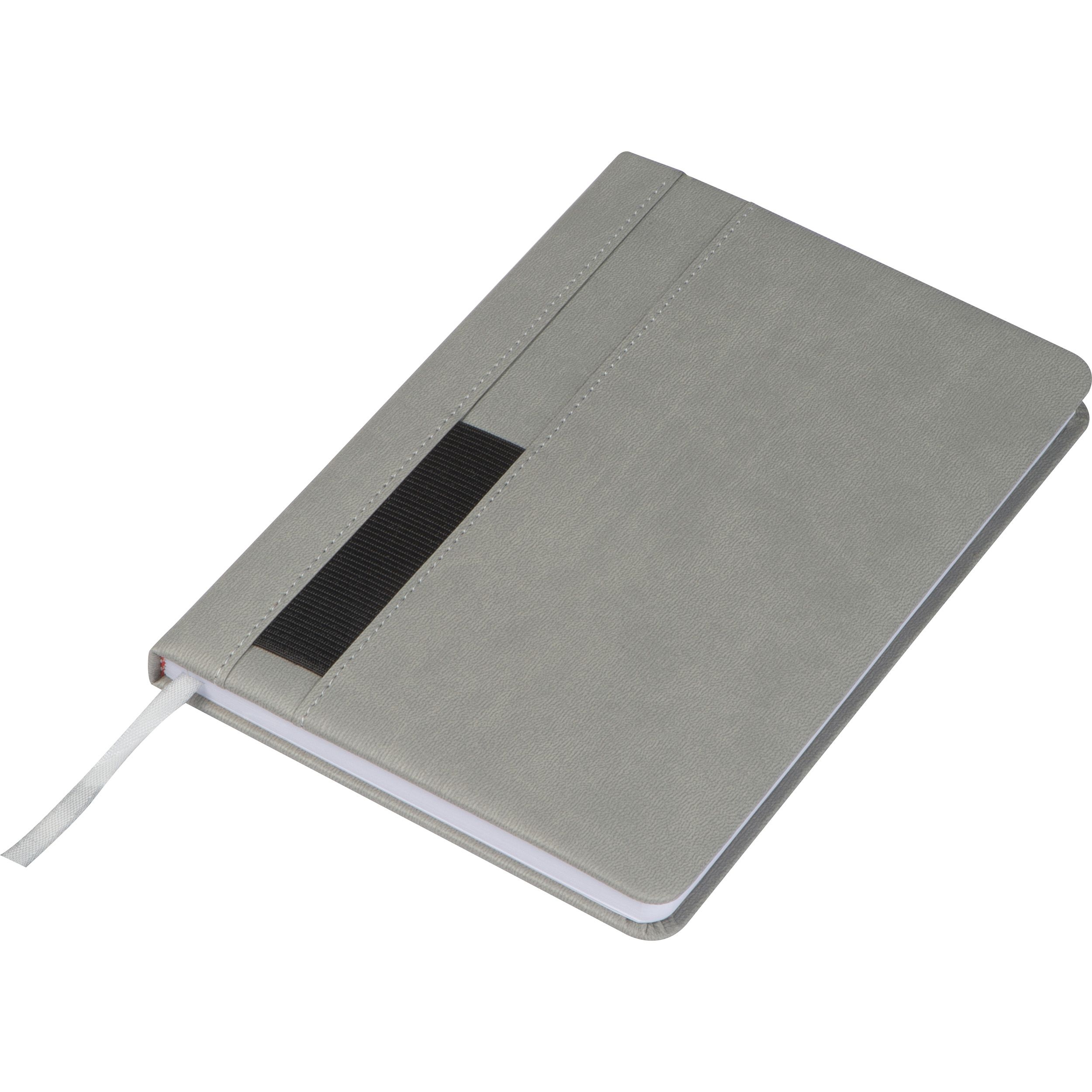 MA21363-07Notizbuch mit Steckfach A5 CLELIA_ silbergrau