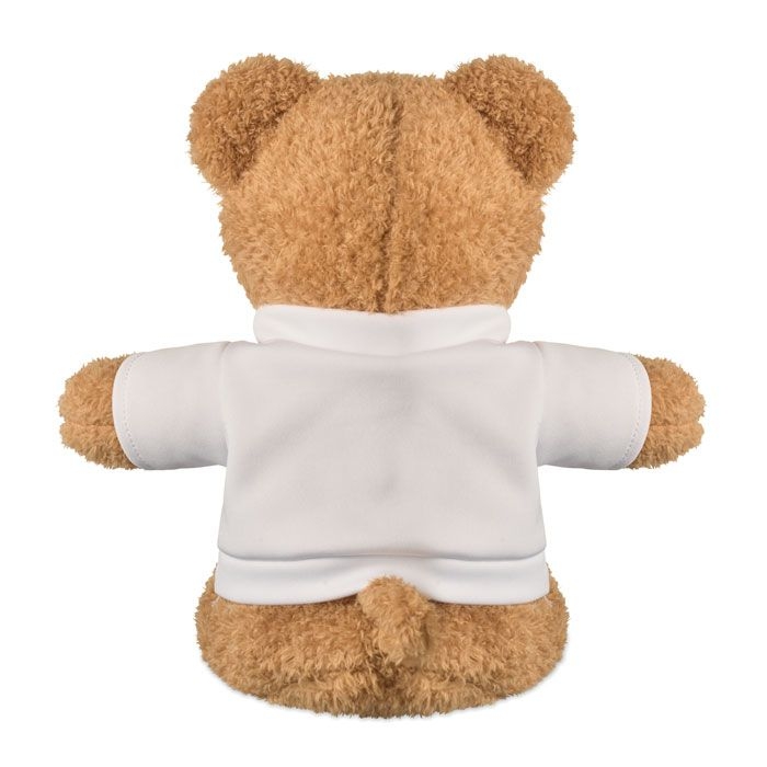 MO2745-06Jackie Teddybaer mit T-Shirt 23cm_ weiss