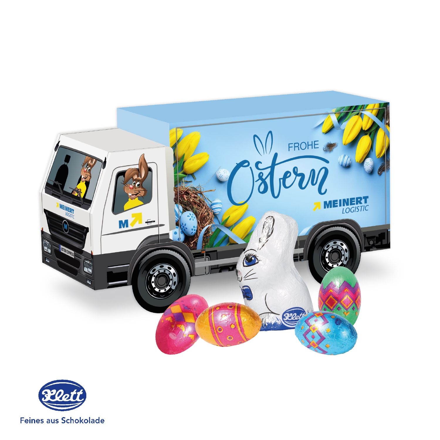 CD94712-013D Praesent _LKW_ Ostern mit Schokoladenmischung von Klett_ Schokoladenmischung