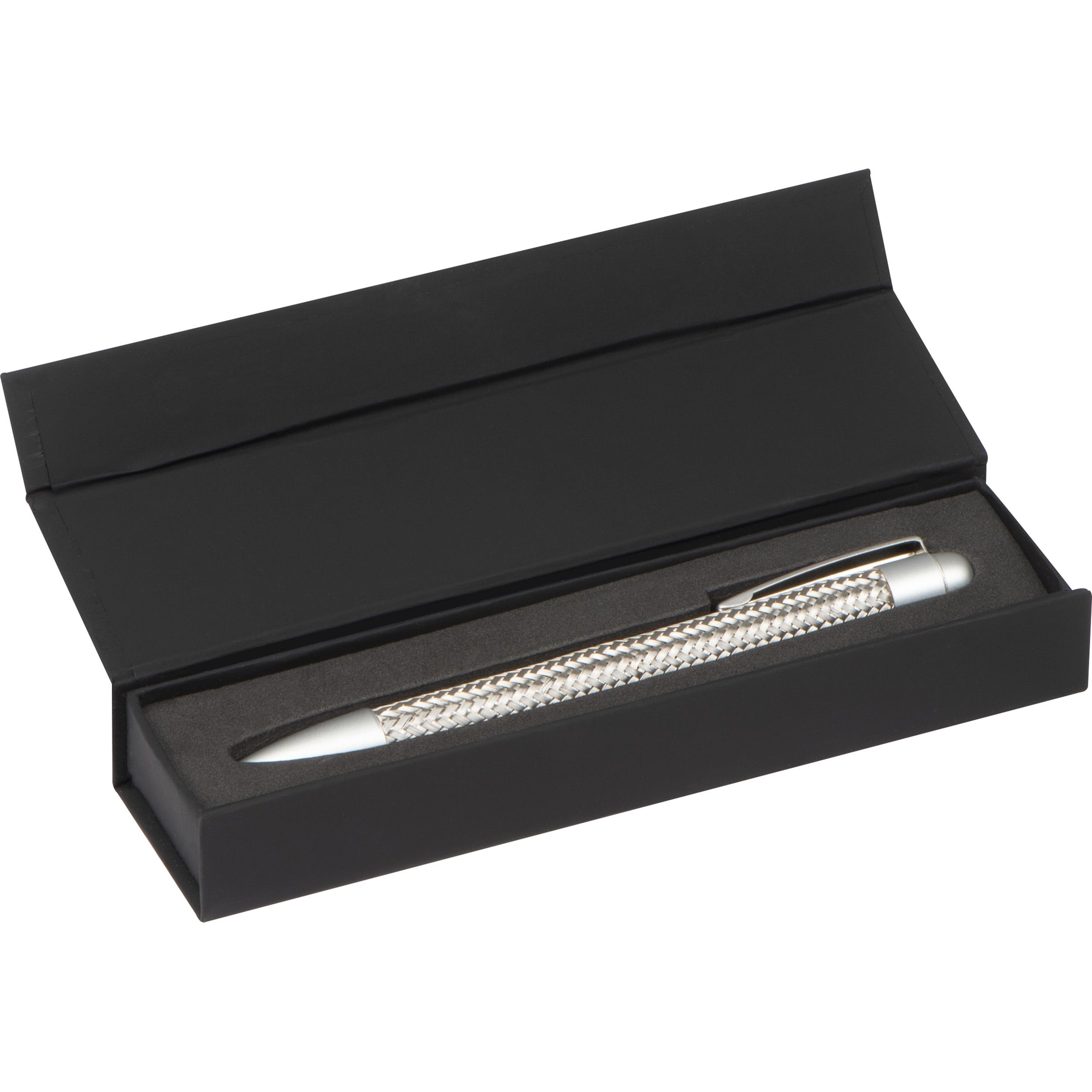 MA11808-07Metallkugelschreiber mit Drahtgeflecht TABEA_ silbergrau