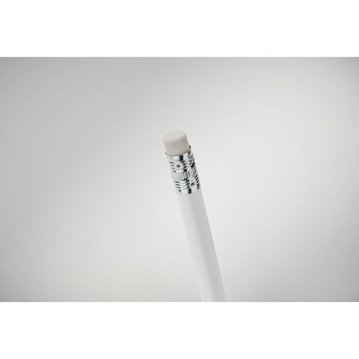 MO2248-06Stomp Sharp Bleistift mit Radiergummi_ weiss