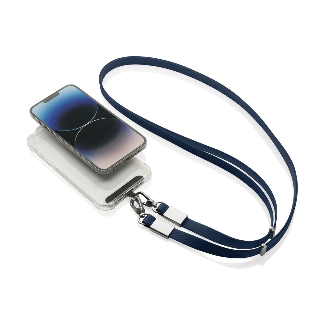 XDP302.92-25Nivo Crossbody-Handyband aus RCS recyceltem PET_ navy blau