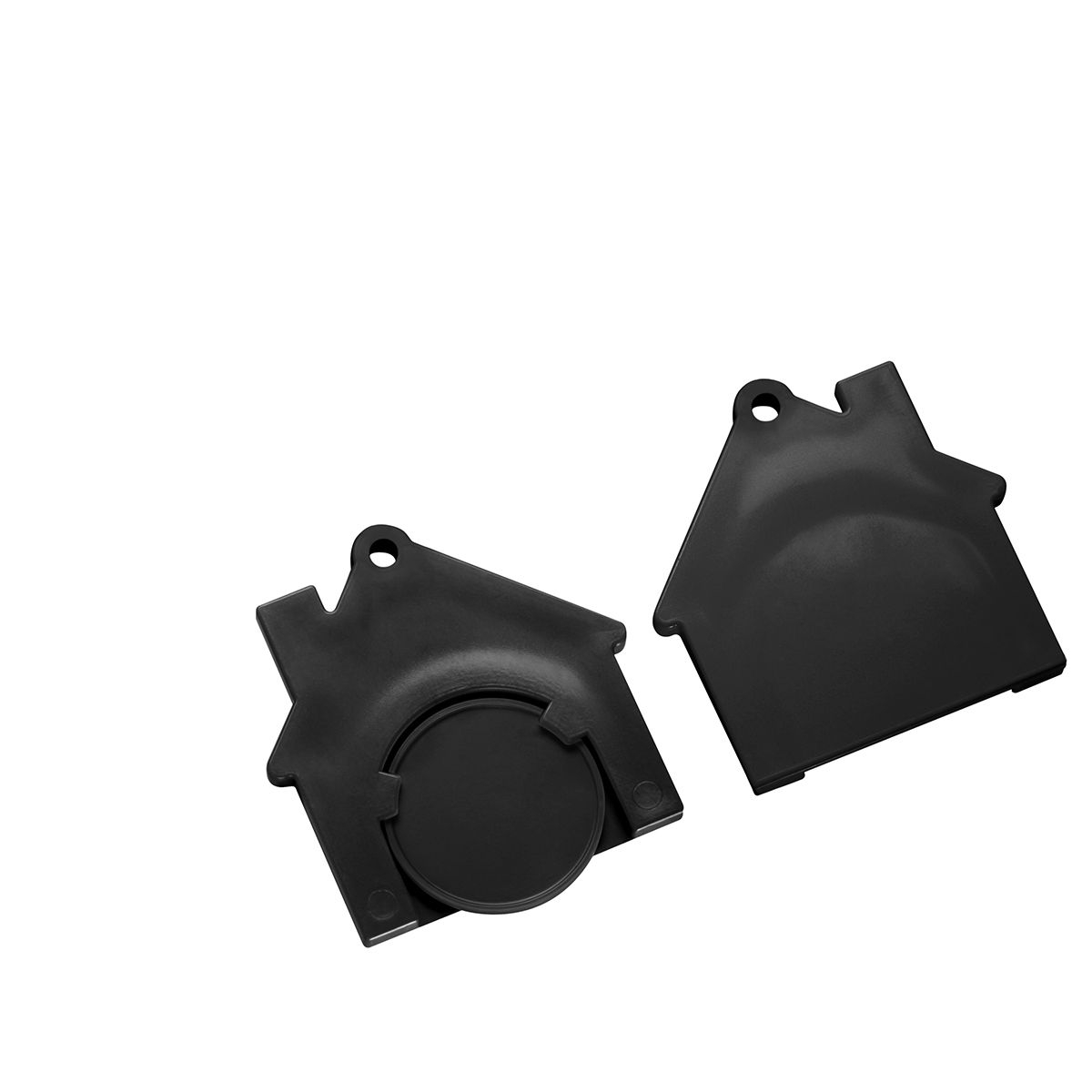 HE7516-6-6Chiphalter mit 1€-Chip _Haus_ schwarz_ schwarz