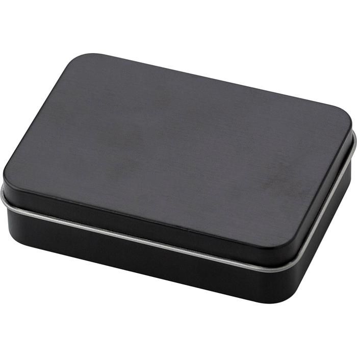 GI771596-01Metalldose mit Spielkarten Nathan_ schwarz