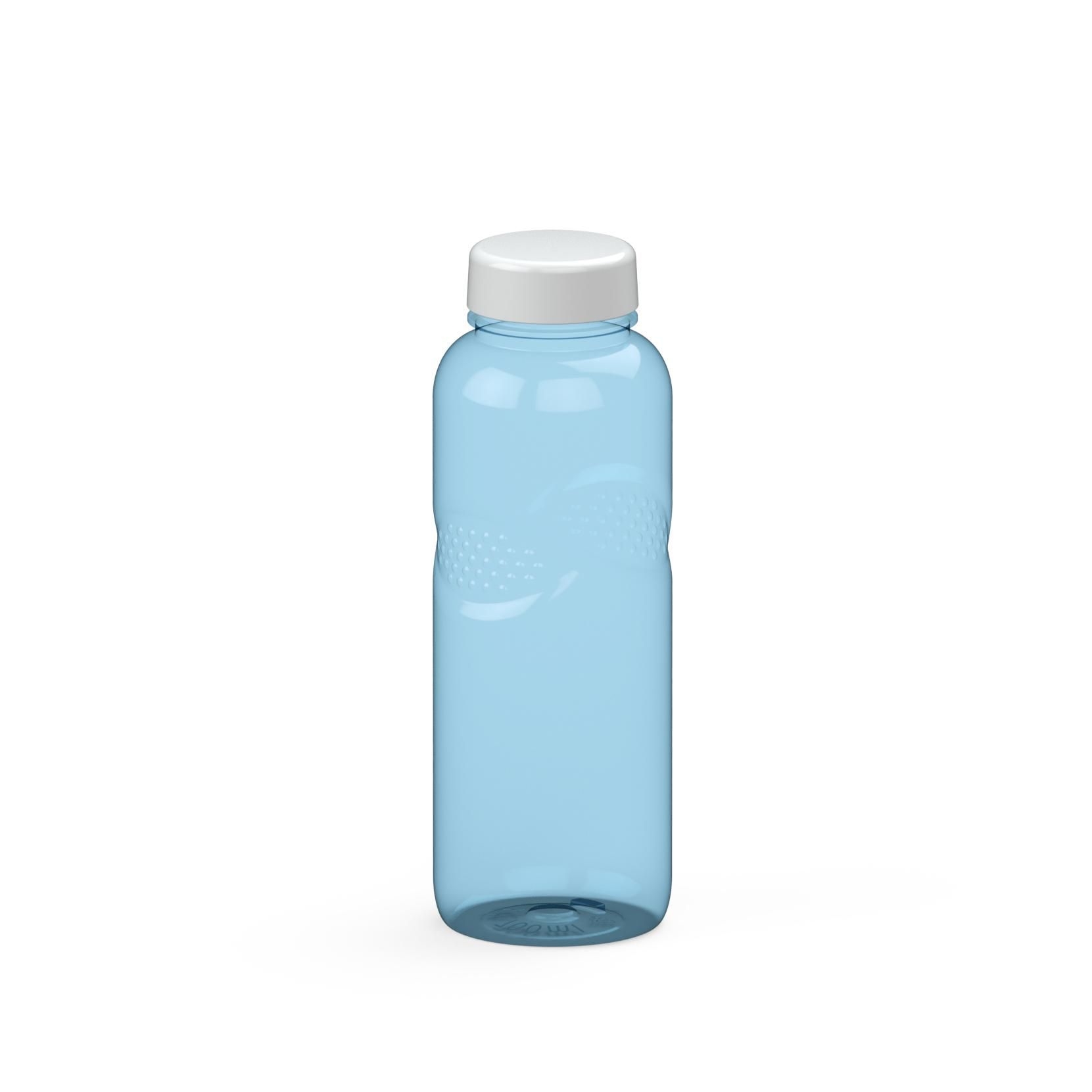 EL01571-4Trinkflasche Carve _Refresh_ 700 ml_ transparent-blau_ weiss