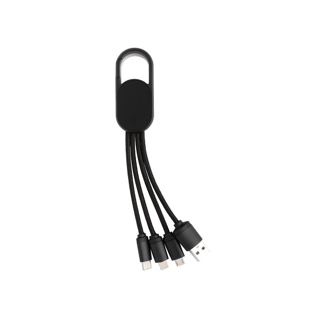 XDP302.07-14-in-1 Kabel mit Karabiner-Clip_ schwarz