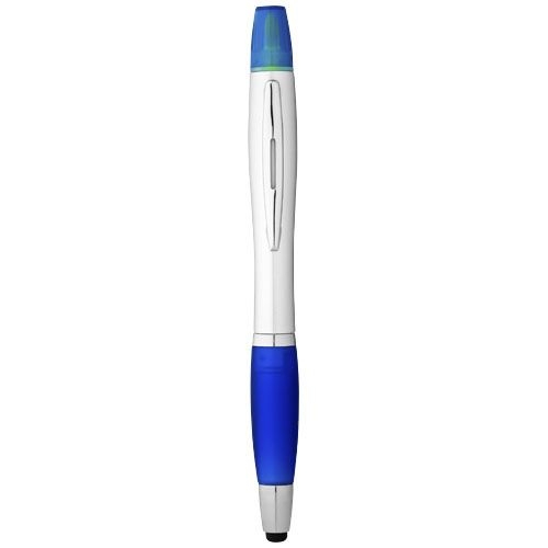 PF106581-2Nash Stylus Kugelschreiber und Marker _schwarze Mine_ silber_royalblau