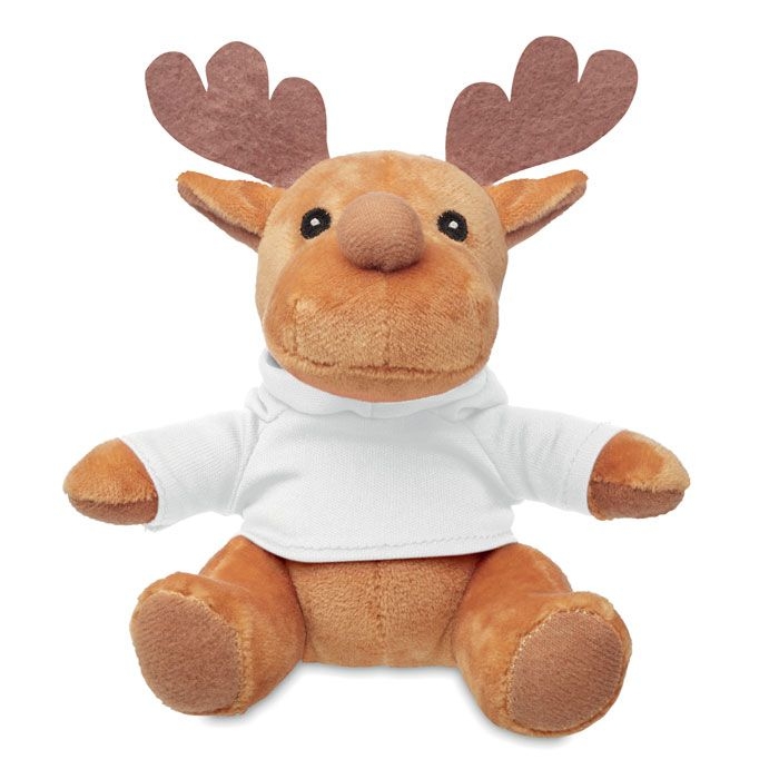 CX1469-06Rudolph Pluesch-Rentier mit Hoody_ weiss