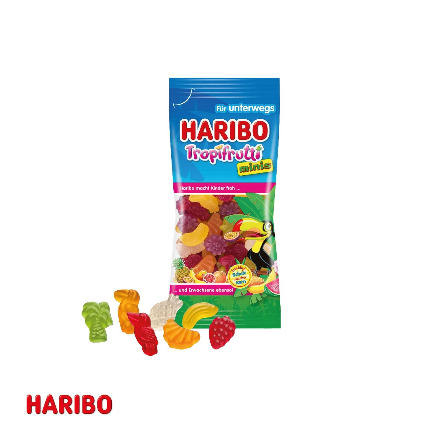 CD91643-01HARIBO Tropifrutti im Werbeschuber_ 75 g_ HARIBO Tropifrutti