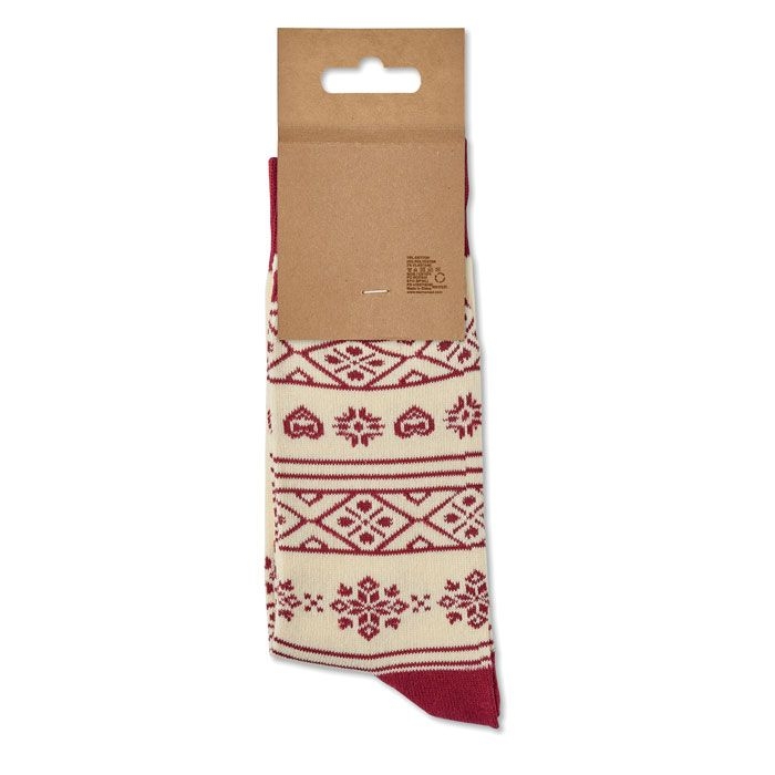 CX1574-13Soc Medium Weihnachtssocken M_ beige