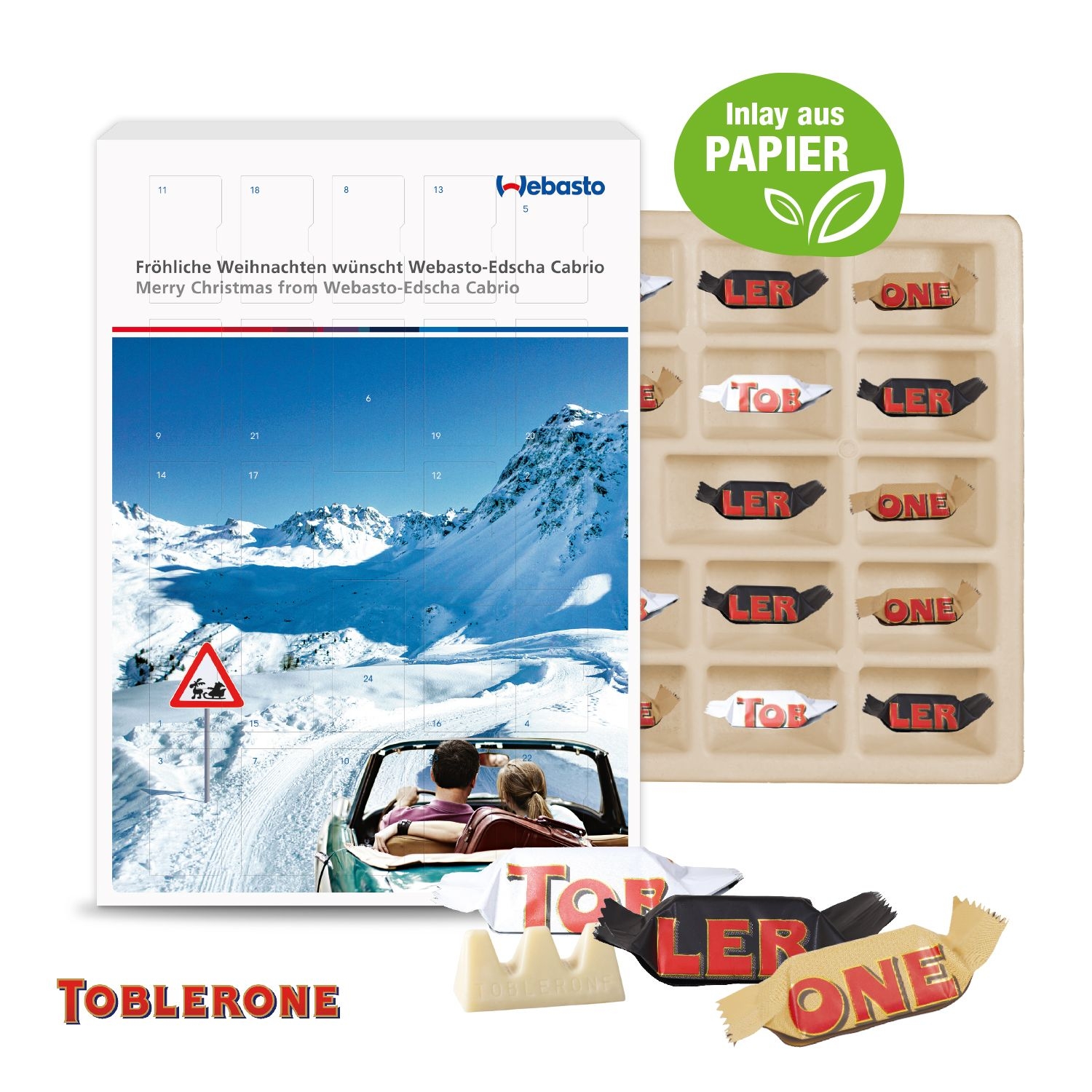 CD55407-02Adventskalender mit TOBLERONE gemischt_ Inlay aus Papier_ Individuelles Motiv