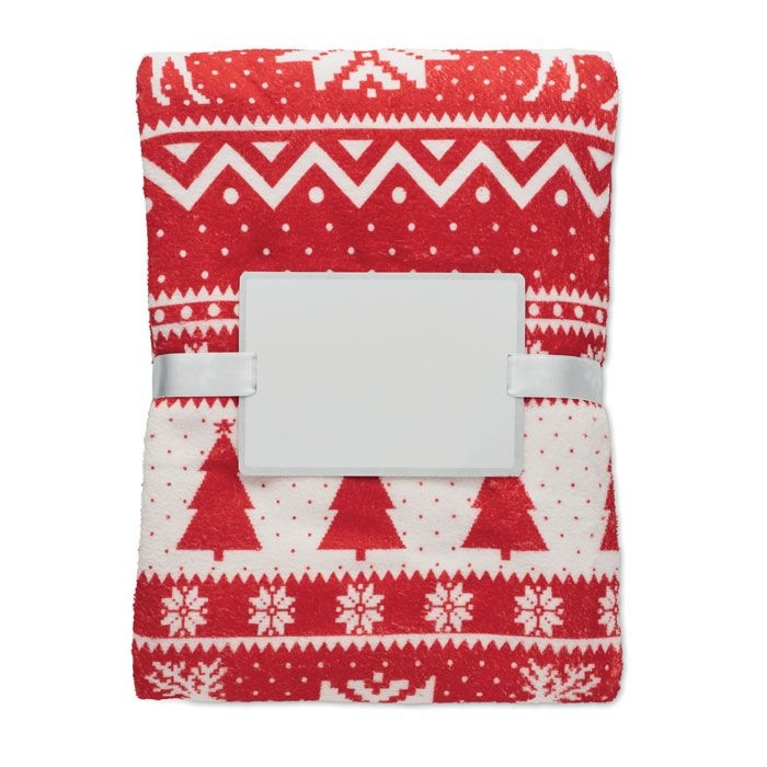 CX1548-05Tosti RPET-Fleece-Decke 190 g_m²_ rot