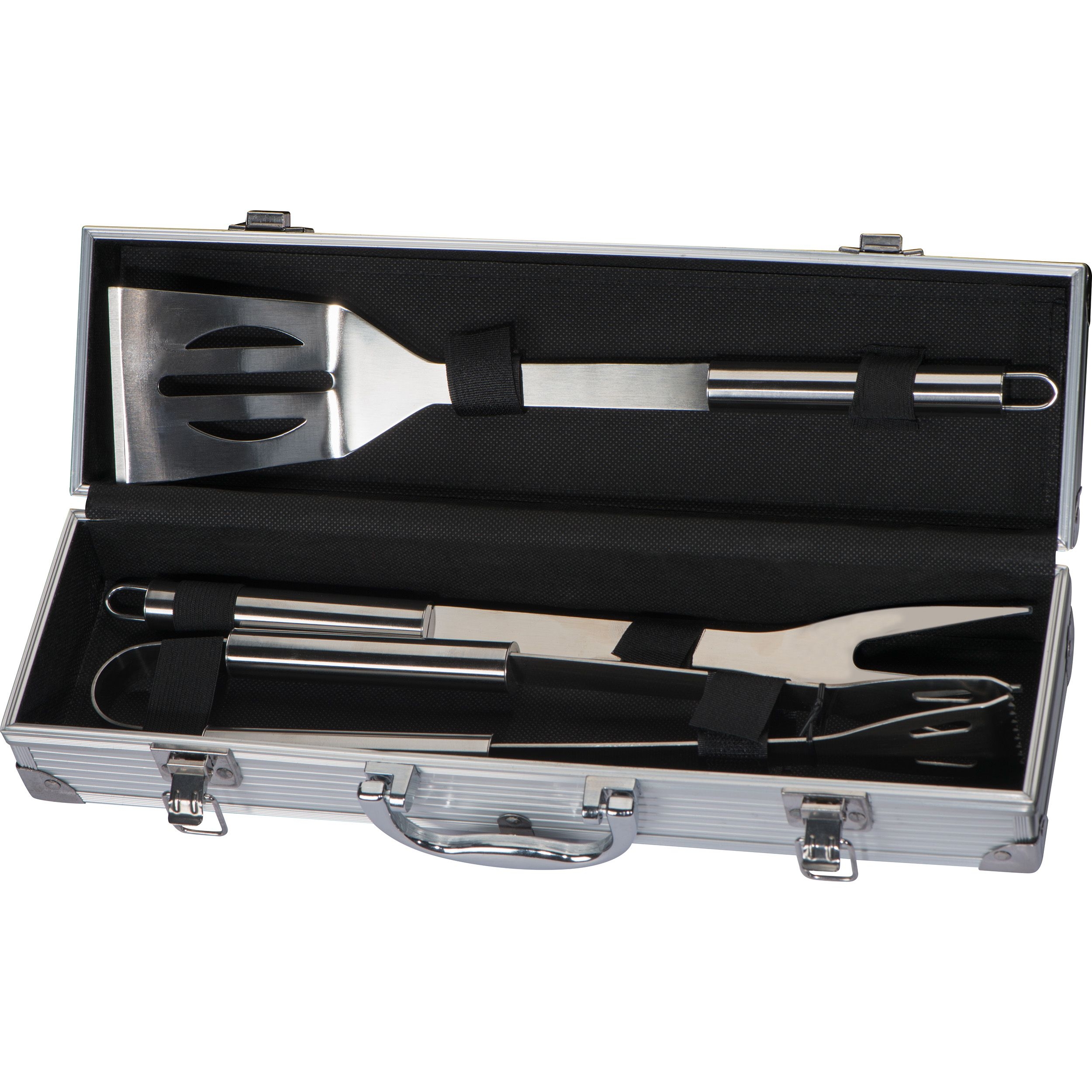 MA80648-07Grillkoffer aus Metall GAVIN_ silbergrau