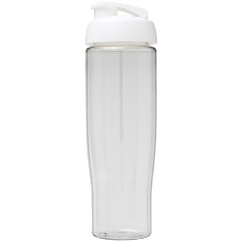 PF210040-2H2O Active® Tempo 700 ml Sportflasche mit Klappdeckel_ transparent_weiss