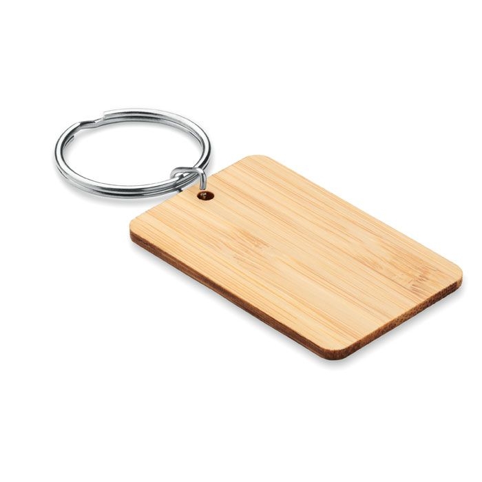 MO6978-40Angleboo Schluesselring Bambus_ eckig_ holz
