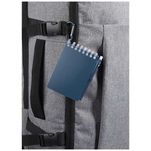 PF107051-2Lig Mini Recyceltes Outdoor-Softcover Notizbuch und Kugelschreiber Set _schwarze Mine_ Ozeanblau