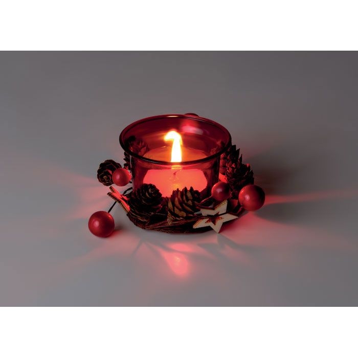 CX1446-05Bougie Kerzenhalter_ rot