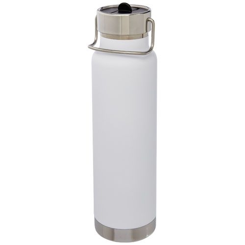 PF100732-1Thor 750 ml Kupfer-Vakuum Sportflasche mit Trinkhalm_ weiss