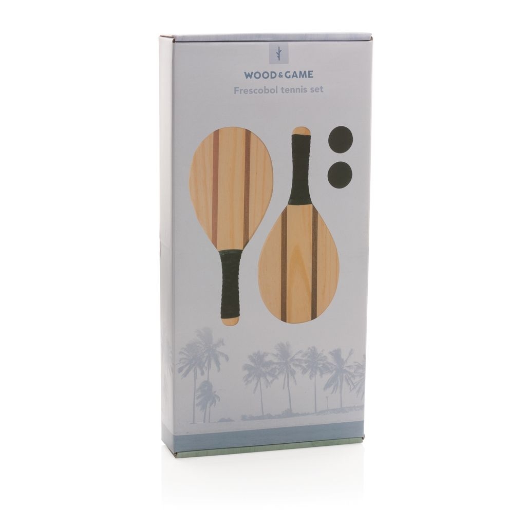 XDP453.50-9Frescobol Tennis-Set aus Holz_ braun