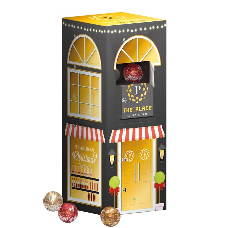 JG20031-1Mini Kugel Tower Adventskalender_ Lindor Mini Kugeln_ Motiv-Vorlage