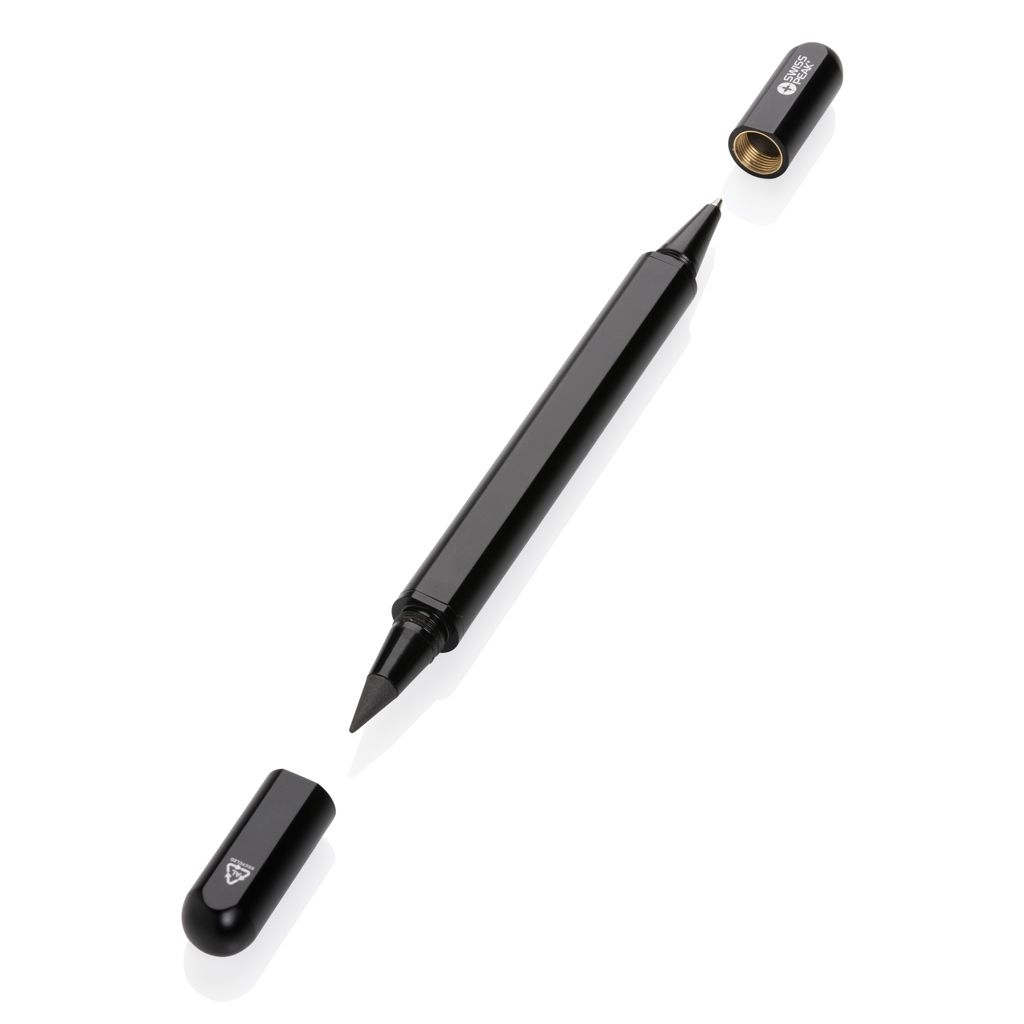 XDP611.25-1Swiss Peak Storm Dual-Tip-Pen aus RCS recyceltem Aluminum_ schwarz