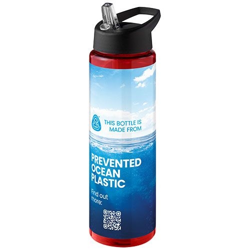 PF210486-9H2O Active® Eco Vibe 850 ml Sportflasche mit Ausgussdeckel _ rot_schwarz