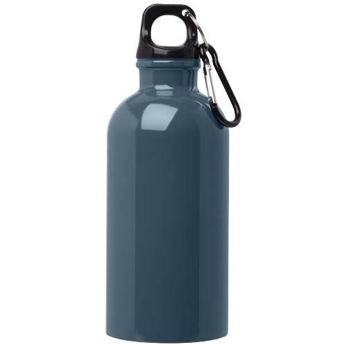 PF100860-9Oregon 400 ml RCS-zertifizierte_ einwandige Trinkflasche aus Edelstahl mit Karabinerhaken_ hale blau