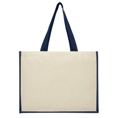 PF210701-3Varai 320 g_m Canvas und Jute Einkaufstasche 23L_ navy