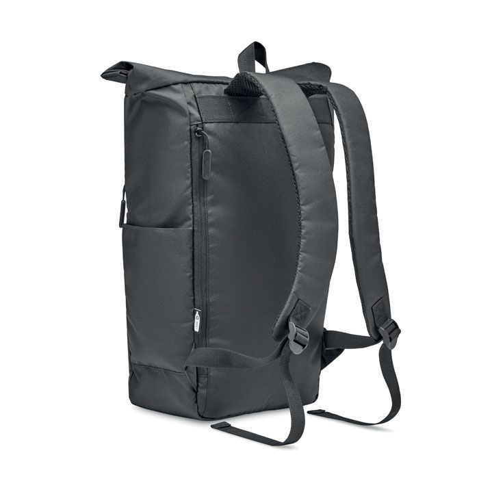 MO2051-03Valley Rollpack Rolltop-Rucksack 300D RPET_ schwarz