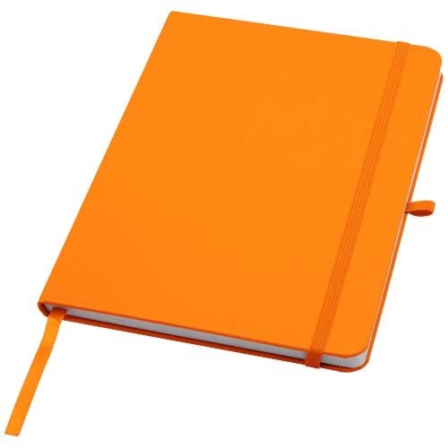 PF106013-3Teak A5 Hardcover Notizbuch_ liniert_ aus recyceltem Material_ orange