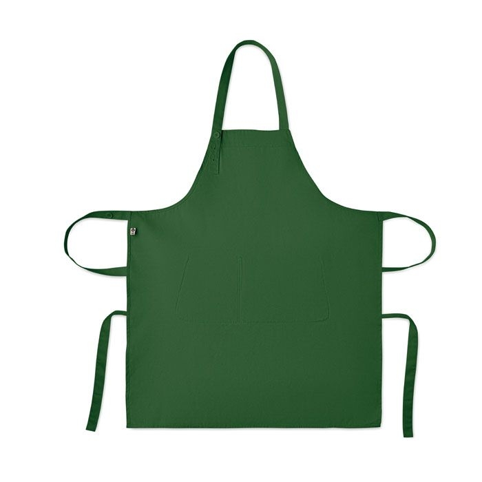 MO2249-60Gamma Kuechenschuerze Organic Cotton_ dunkelgruen