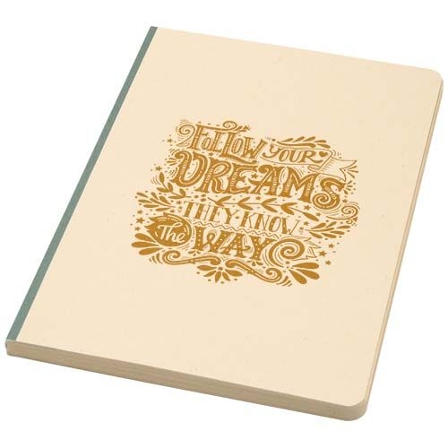 PF106125-3Liliana A5 Zuckerrohr und RPET Softcover Notizbuch_ heather gruen