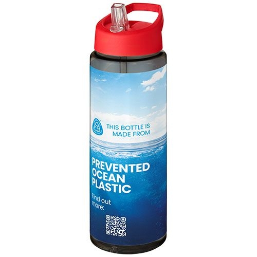 PF210486-3H2O Active® Eco Vibe 850 ml Sportflasche mit Ausgussdeckel _ kohle_rot