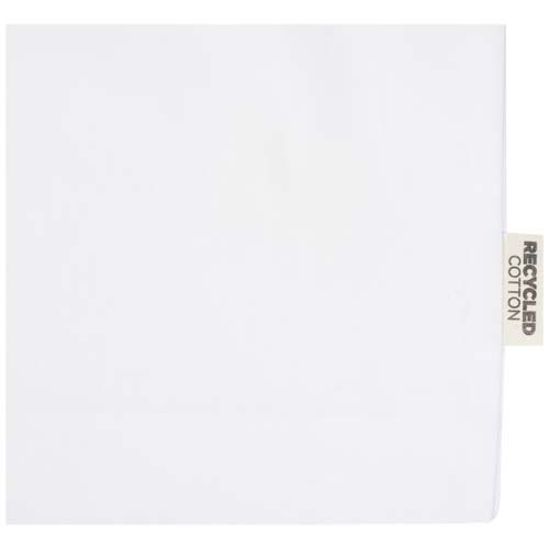 PF120733-1Madras 140 g_m² Baumwoll Tragetasche mit Seitenfalten aus GRS recycelter Baumwolle 12L_ weiss