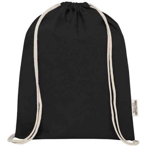 PF120735-6Oregon 140 g_m² Turnbeutel aus GRS recycelter Baumwolle_ schwarz