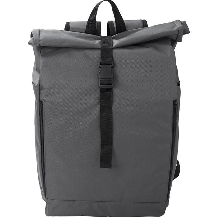 GI1015155-03rPET-Polyester _600D_ Rucksack mit Rollverschluss Evie_ grau