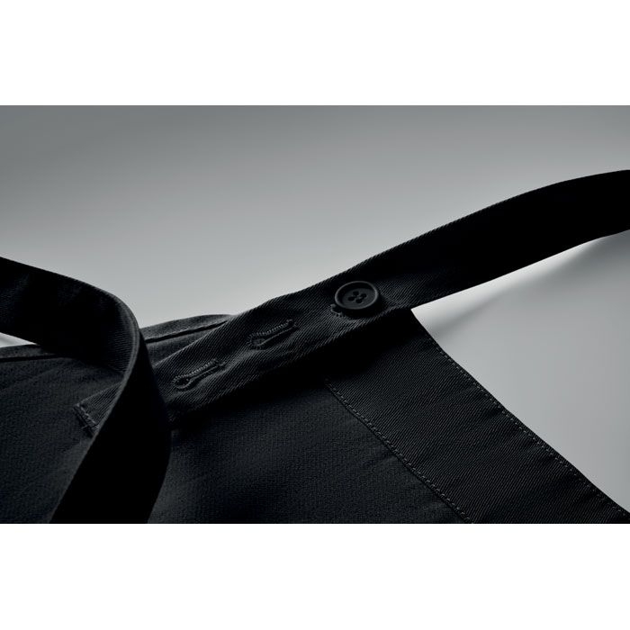 MO2249-03Gamma Kuechenschuerze Organic Cotton_ schwarz