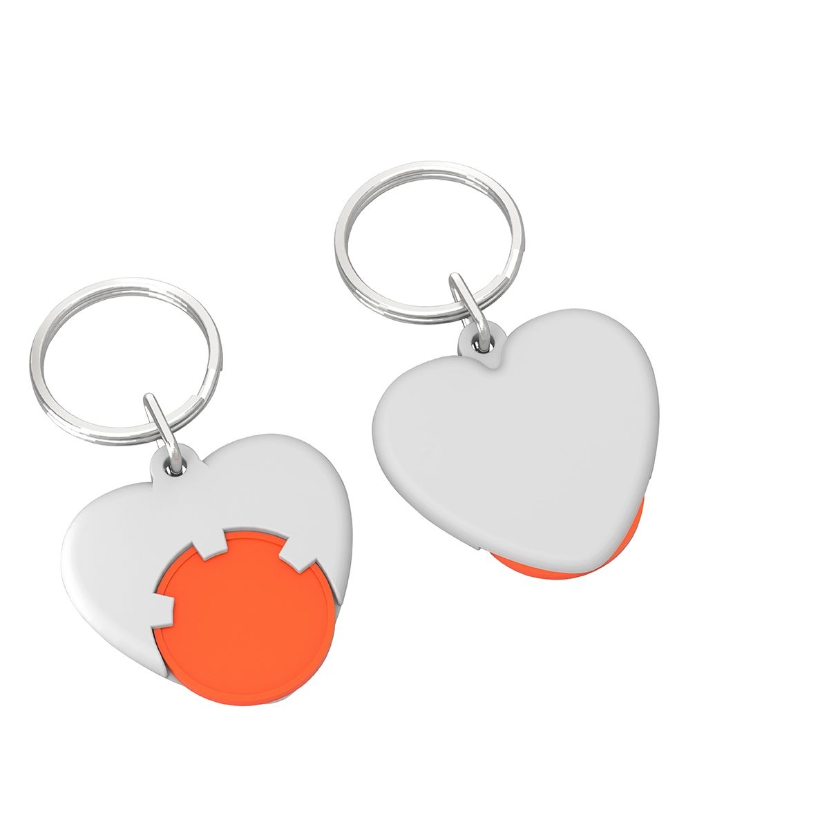 HE8652R-5-0Chiphalter mit 1€-Chip _Herz_ orange_ weiss